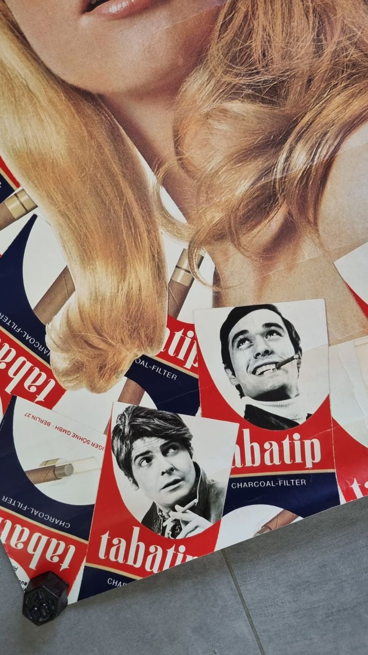 Poster & Bilder: Altes Tabatip-Stumpen-Werbeplakat – Gebraucht aus Bözberg von heinz-d 1