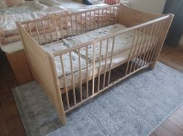 Massivholz-Baby- und Kinderbett "Lino"