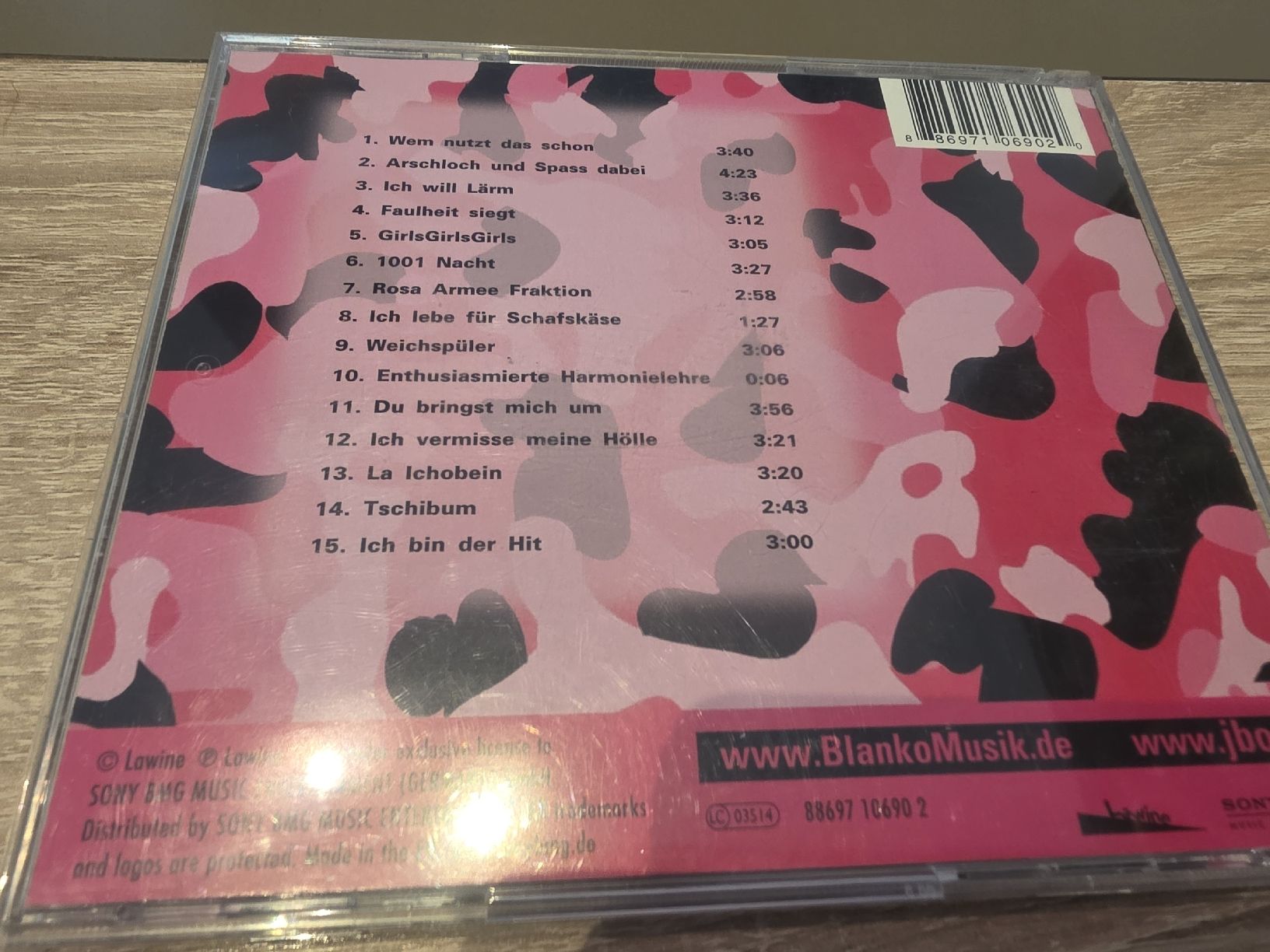 CD: JBO - Rosa Armee Fraktion - CD - – Usato da Madiswil venduto da Sandraho 1