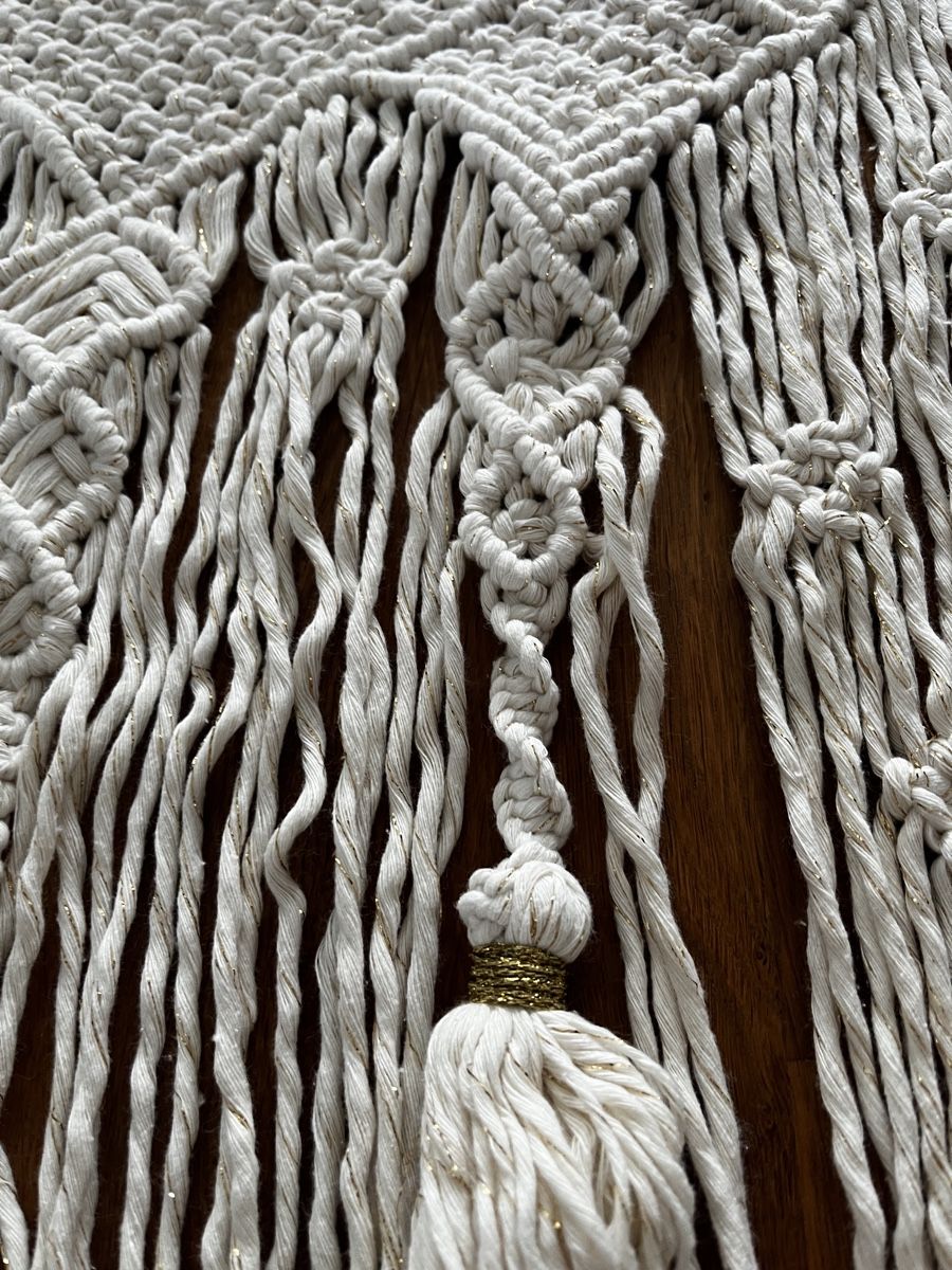 Tutte le decorazioni: 2x Makramee, handgefertigt mit Holzschildern  – Usato da Kriegstetten venduto da sin_fp27 3