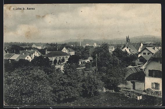 Cartoline postali: Buchs bei Aarau, Teilansicht aus der Vog – Usato da Berlin venduto da bartko-reher