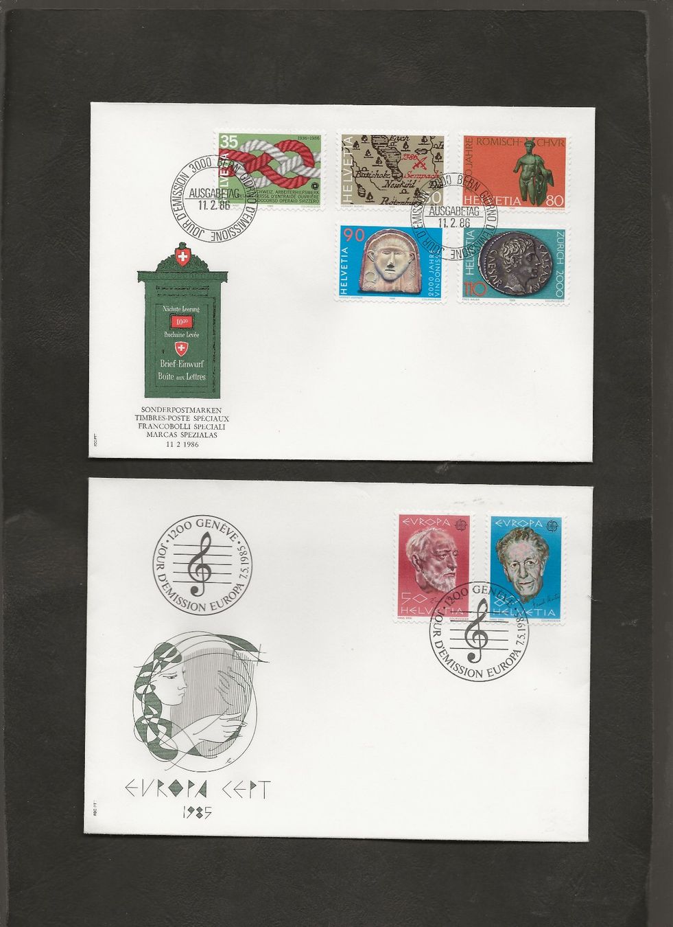 Alle Briefmarken: Schweiz 32 FDC 1979 bis 1988 – Gebraucht aus Au ZH von xelagreb01 6