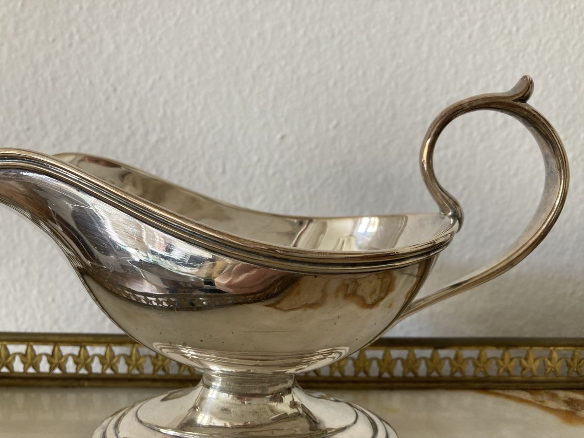 Schalen: Edle Sauciere versilbert alt, sehr elegante Form – Gebraucht aus Zürich von kostbares 2