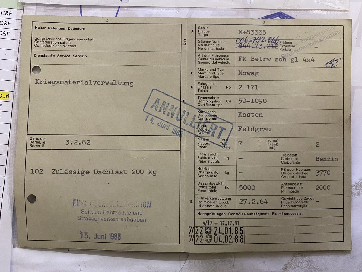 Mowag Autocarri: Mowag Militärfahrzeug – Usato da Acquarossa venduto da Lucascheggia23 2