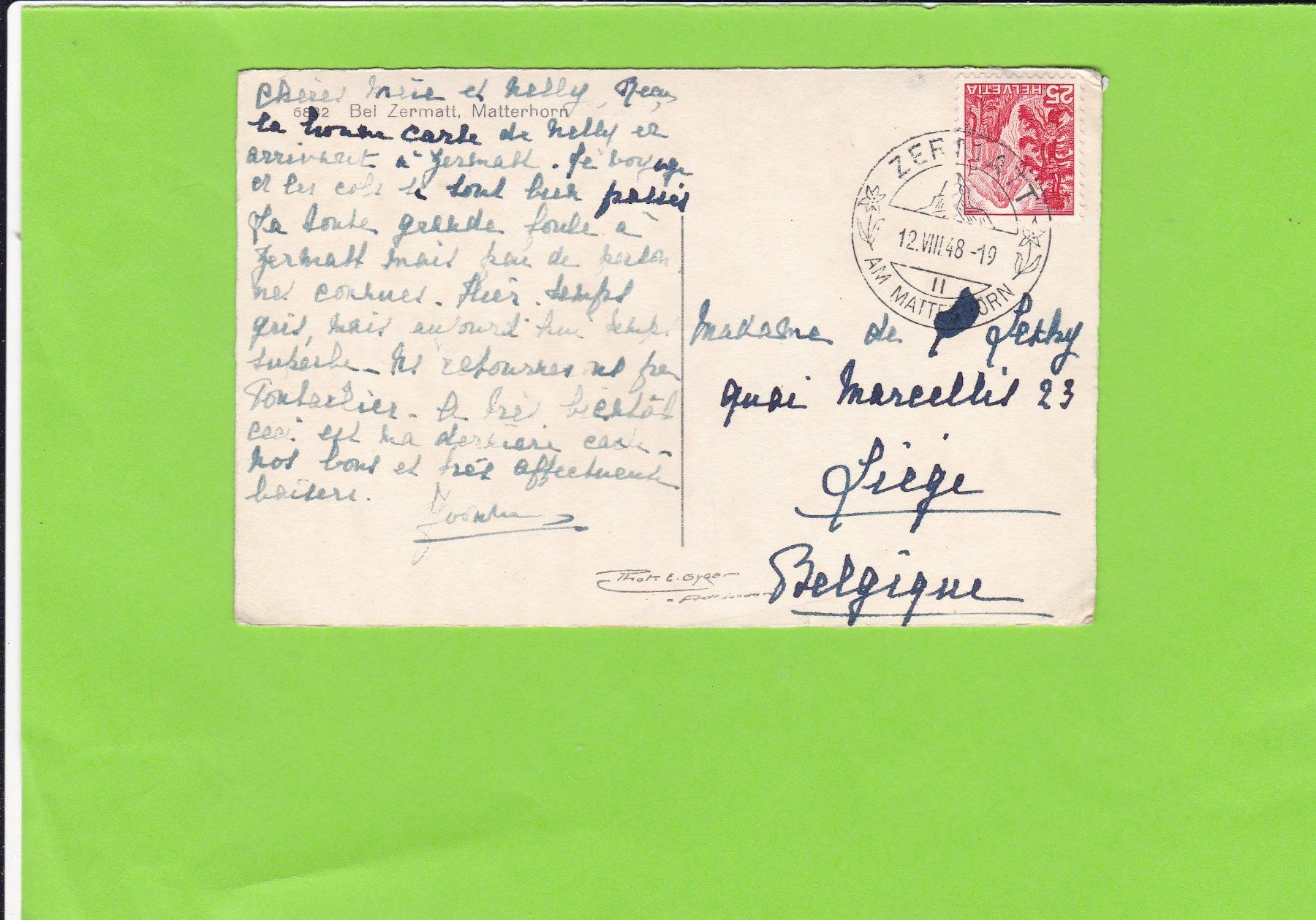 Cartes postales: Bei Zermatt, E. Gyger – D'occasion à St. Peterzell par neckertal 1