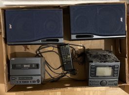 Chaîne Hi-Fi JVC avec haut-parleurs