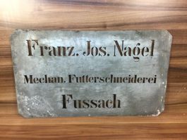 Schablone Franz Jos. Nagel Mechan. Futterschneiderei Fussach
