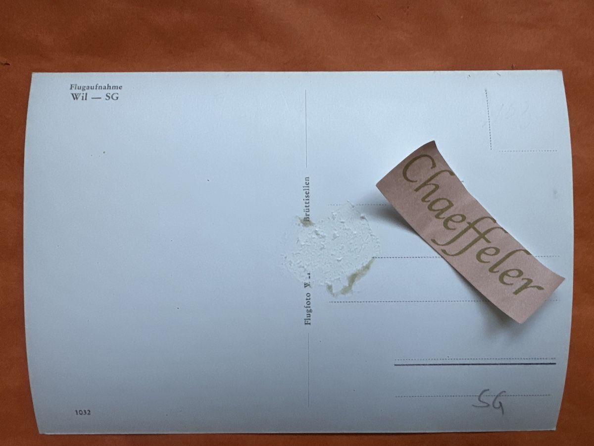 Ansichtskarten: Wil SG, Luftaufnahme, historisch – Gebraucht aus Zürich von Chaeffeler 1