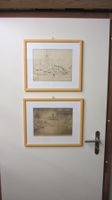 Niklaus Stoecklin 2 Lithographien Morcote, Basel