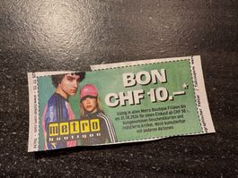 Metro Boutique Gutschein CHF 10.-