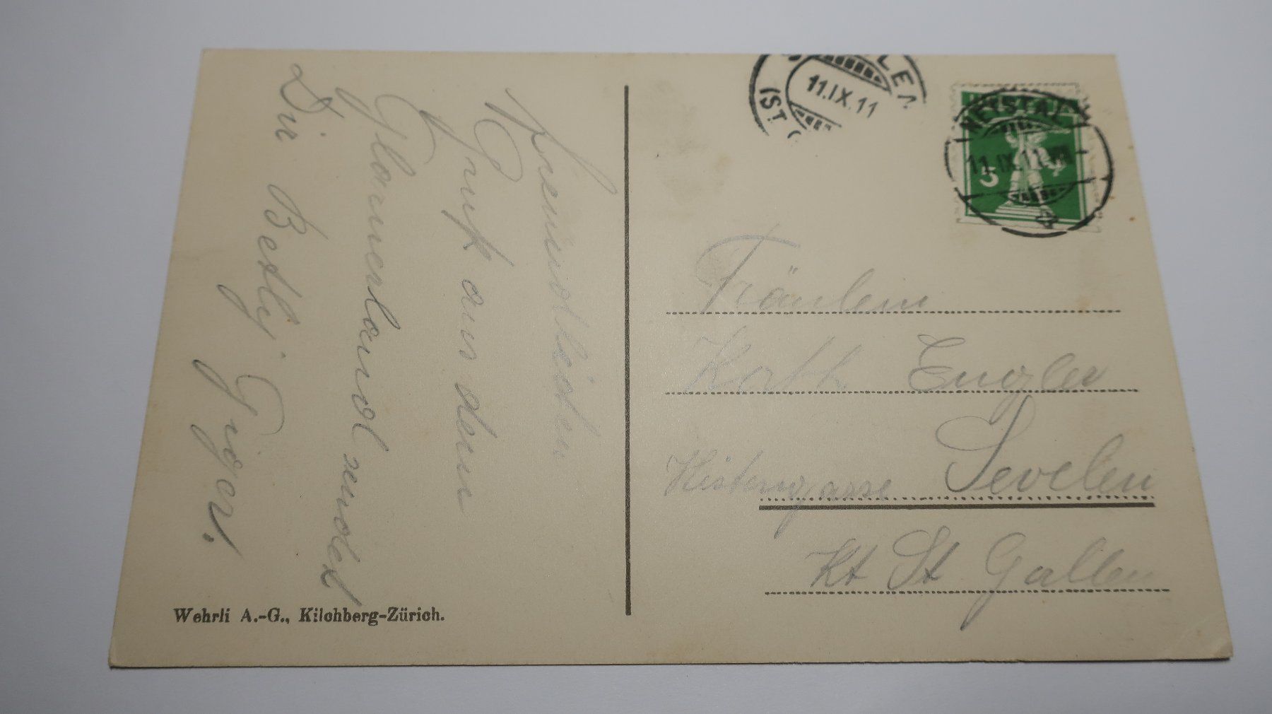 Ansichtskarten: Walensee Panorama 1911 – Gebraucht aus Cormoret von Pascalll2001 4