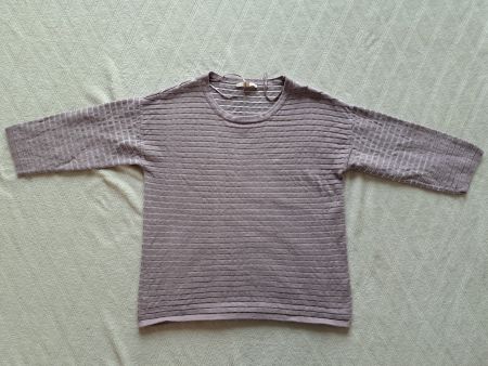 Esprit Damenpullover lila/weiss gestreift Gr. M