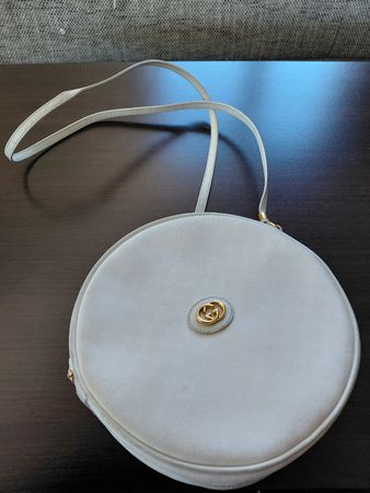 Sac à bandoulière Gucci blanc rond état correct