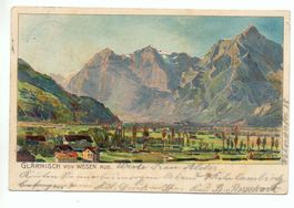 Künstler-LITHO Glärnisch von WEESEN aus