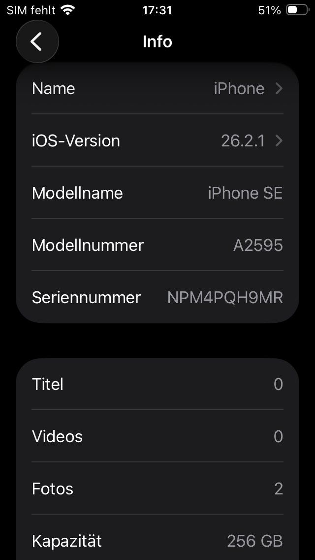 Apple Handys / Smartphones: iPhone SE 2022 3.Generation / 256GB / Model A2595 / Akku 91% – Gebraucht aus Meisterschwanden von Discus0 3
