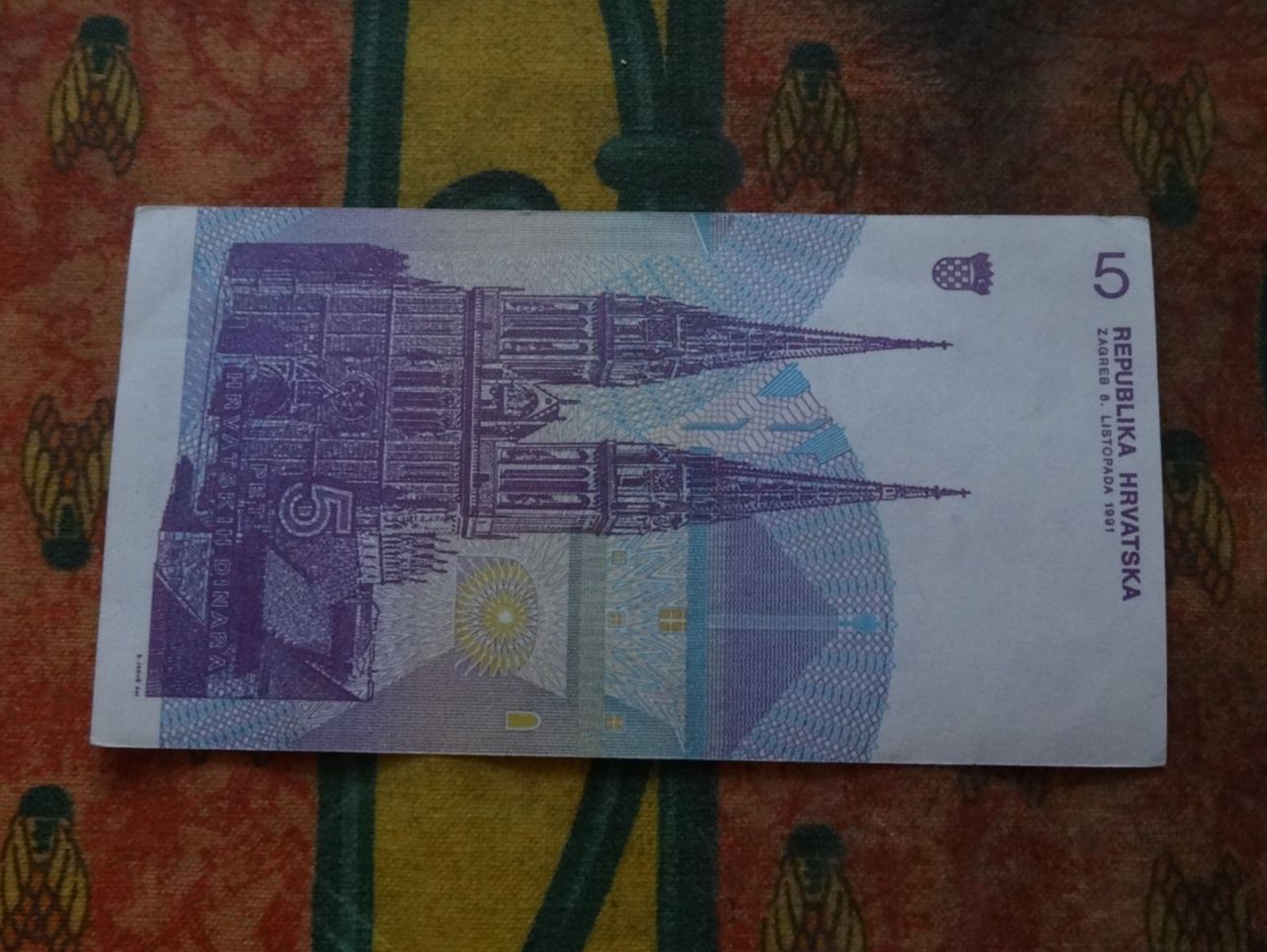 Banconote: CROATIE  5  Dinara  Billet – Usato da Romanel-sur-Lausanne venduto da Swift13 1