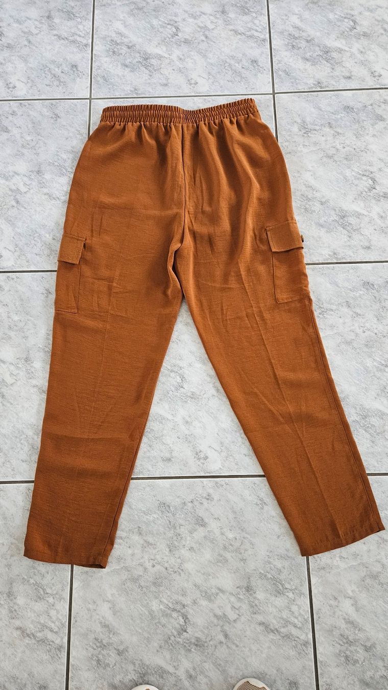 C&A Pantaloni: Bequeme Hose Gr. 40 Polyester Freizeithose Braun – Usato da Gossau ZH venduto da fashiontwo 4