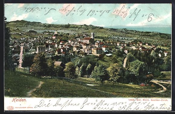 Cartoline postali: AK Heiden, Panorama, 1906 – Usato da Berlin venduto da bartko-reher