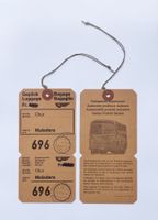 Chur Maladers Postauto PTT Billett Gepäck Etikette Saurer
