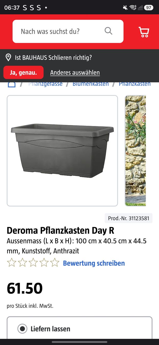 Vasi per fiori: Deroma Pflanzkasten XL – Usato da Rickenbach b. Wil venduto da Kth_v8 4