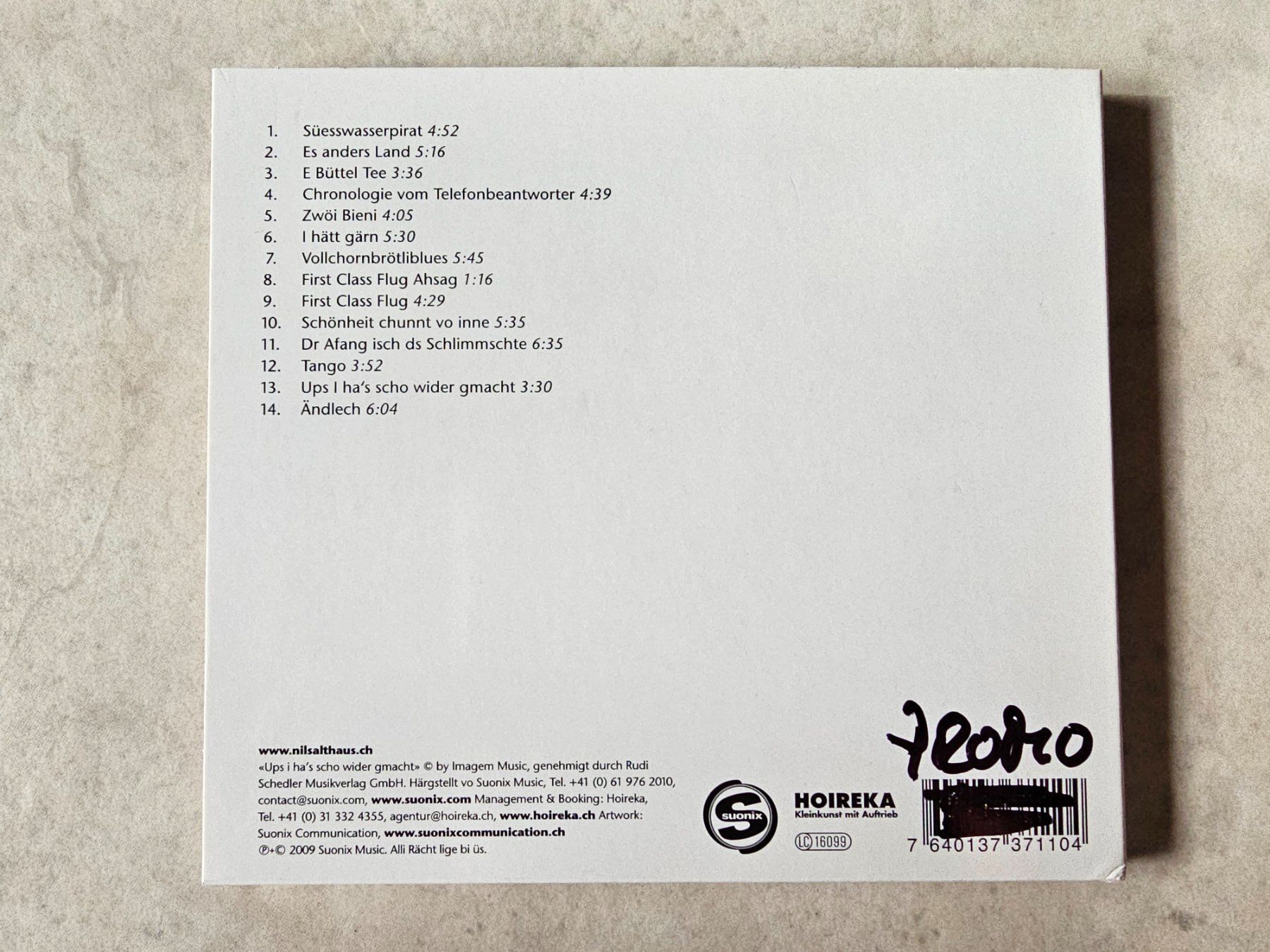 CDs: Nils Althaus  -  Ändlech – Gebraucht aus Schneisingen von backstore24 1