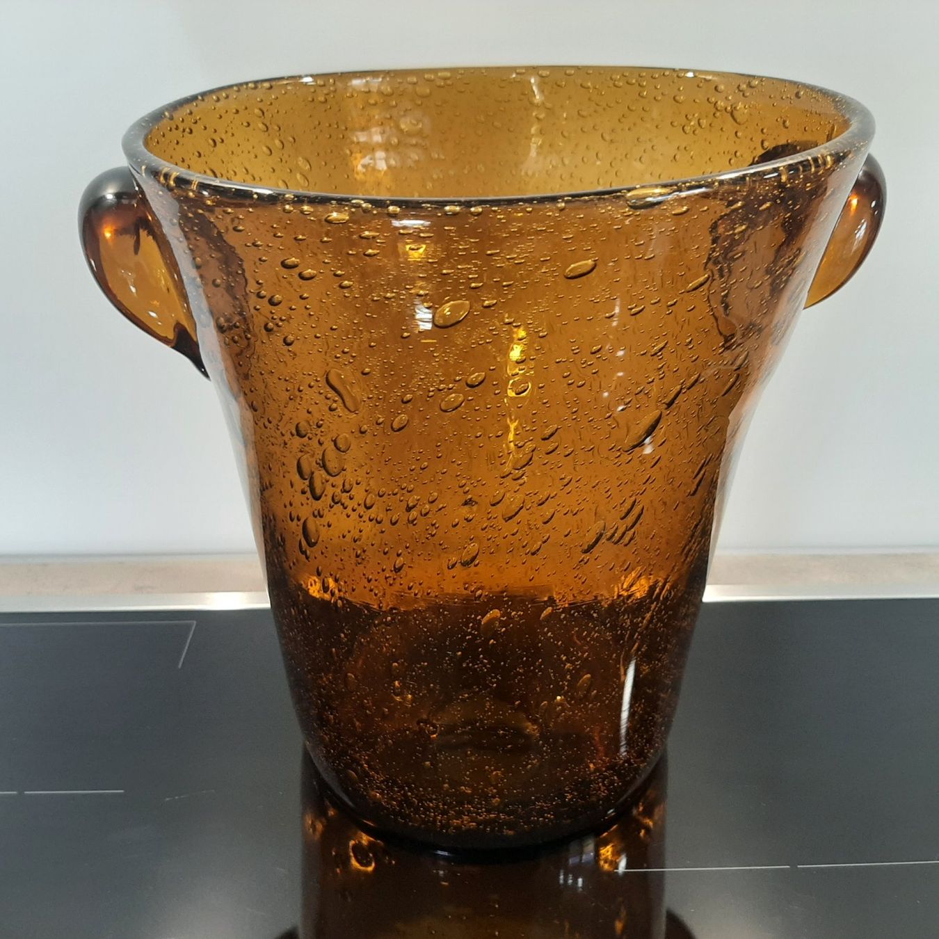 Biot Glas Champagnerkühler 50er Bernstein Bubble Glas 25 cm (Gebraucht ...
