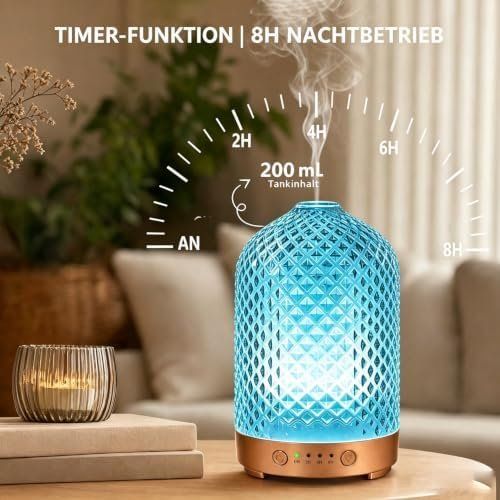 Duftöldiffusoren: aus Glas 200ML Ultraschall Aromatherapie Diffusor – Neu und originalverpackt aus Hundwil von Stallone6 5