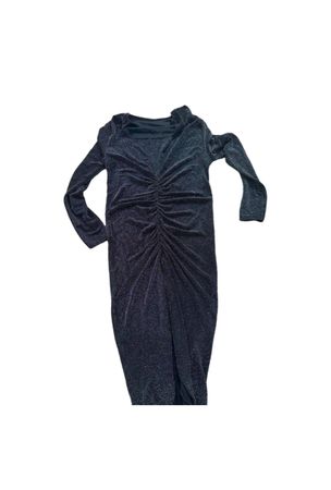 NEUES ELEGANTES GLITZERKLEID MIT RAFFUNGEN – GRÖSSE S/M