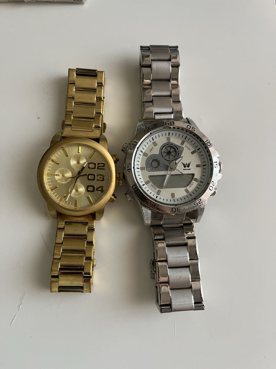 Orologi: 2er Set: Herren Uhren, Gold/Silber Look – Usato da Altstätten SG venduto da Gogggi 2