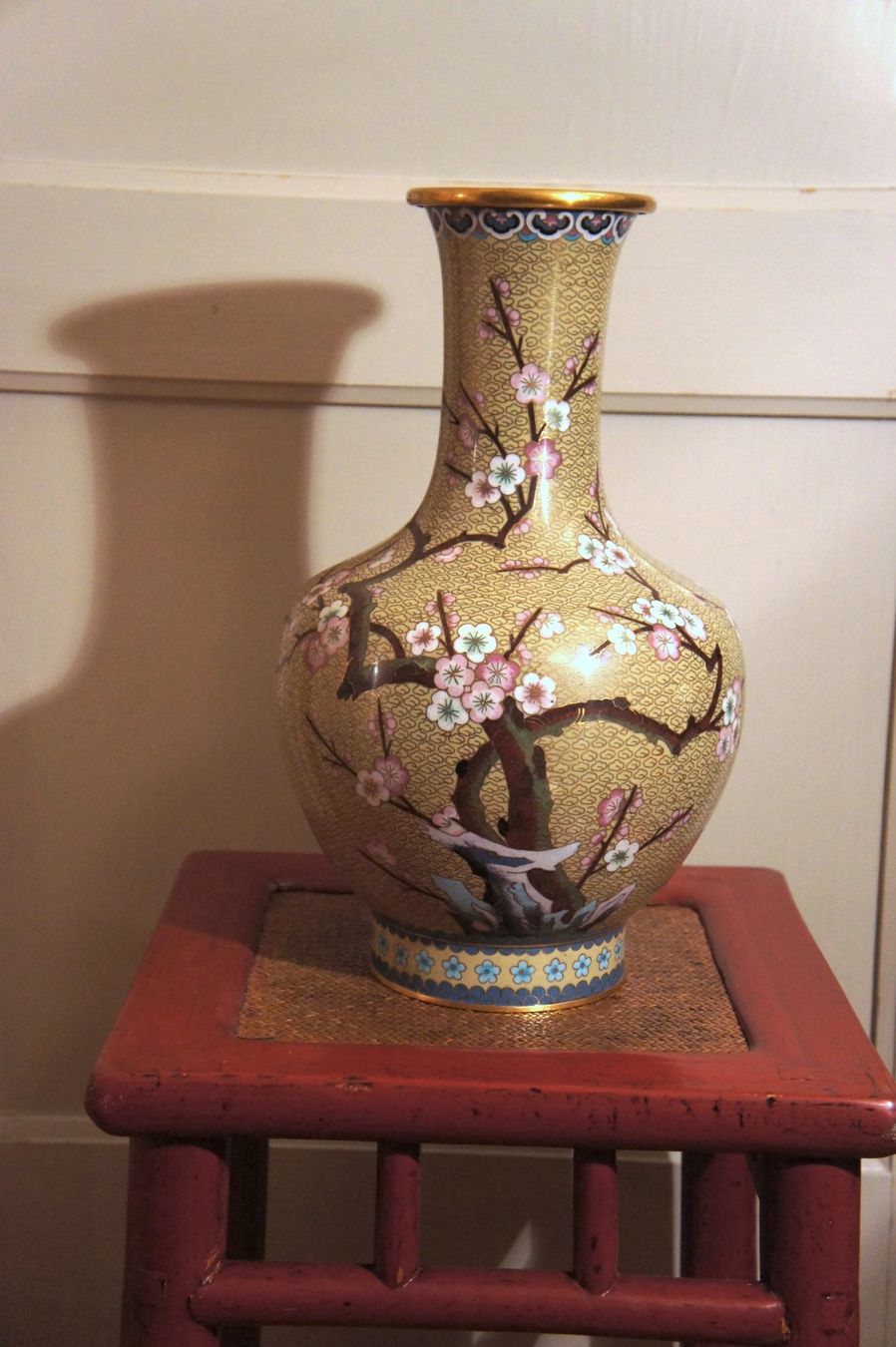 Vasi & Recipienti: XXL Cloisonnée Vase mit Kirschblütendekor – Usato da Lugano venduto da lussy1717 1