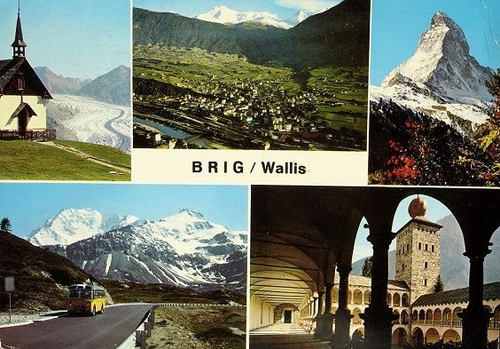 Cartes postales: BRIG Belalp, Matthorn, Simplon, Stockalper - Postauto – D'occasion à Jona par philajona