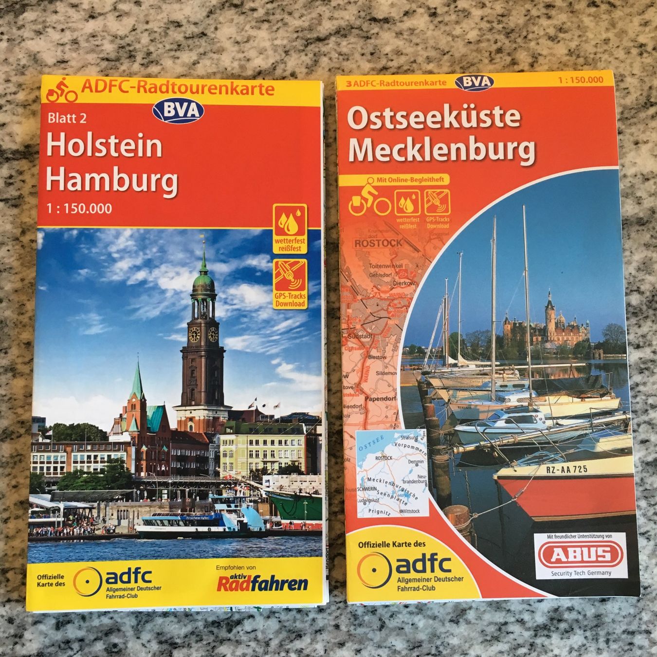Cartine & Atlanti: Fahrradkarten Ostsee – Usato da Au ZH venduto da Wildernesspudding