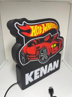 Lightbox lumière led HOT WHEELS RGB prénom personnalisable