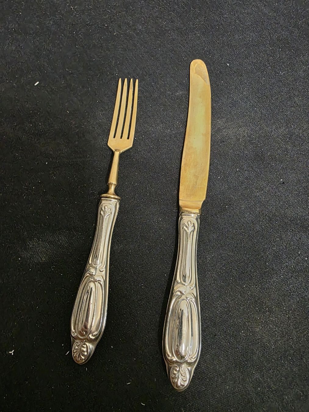 Set di posate: Versilbert Besteck-Set, im Originaletui. – Usato da Wolfertswil venduto da Antiko 3