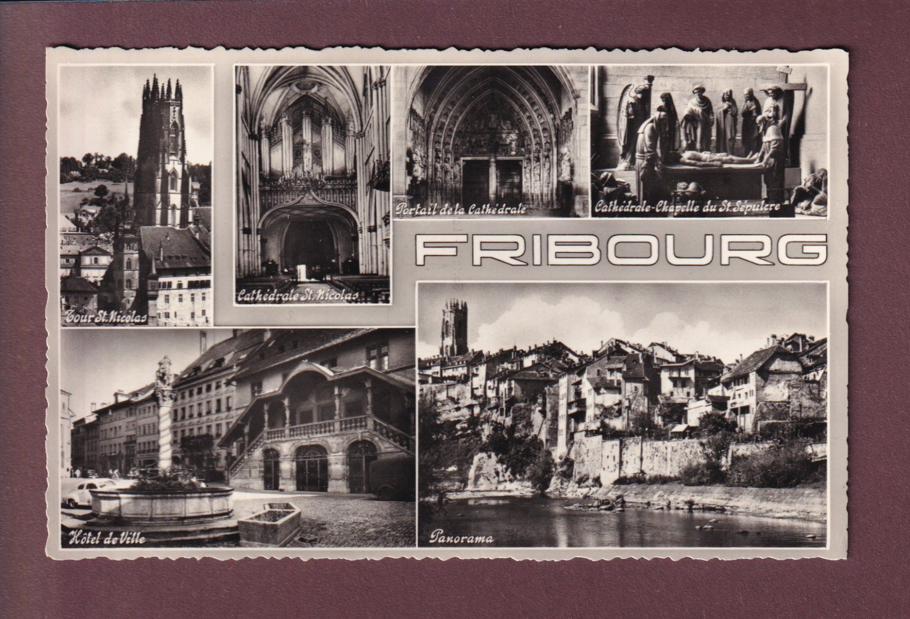 Cartoline postali: FRIBOURG - 6 images – Usato da Pully venduto da nicecards