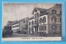 Montpreveyres - Place du la Gare - Chemin de Fer - 1915