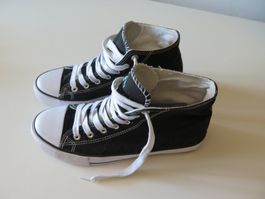 schwarz-weisse Sneakers Gr.39 hoch