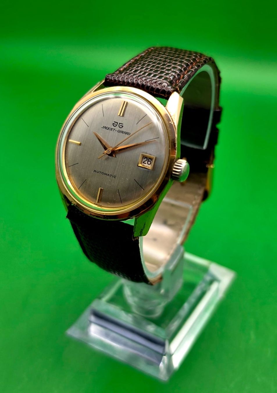 Jaeger-Lecoultre Orologi: Rare! VINTAGE JAQUET+GIRARD  AUTOMATIC  DATE  COMPRESSOR – Usato da St. Gallen venduto da Premium-Vintage 3