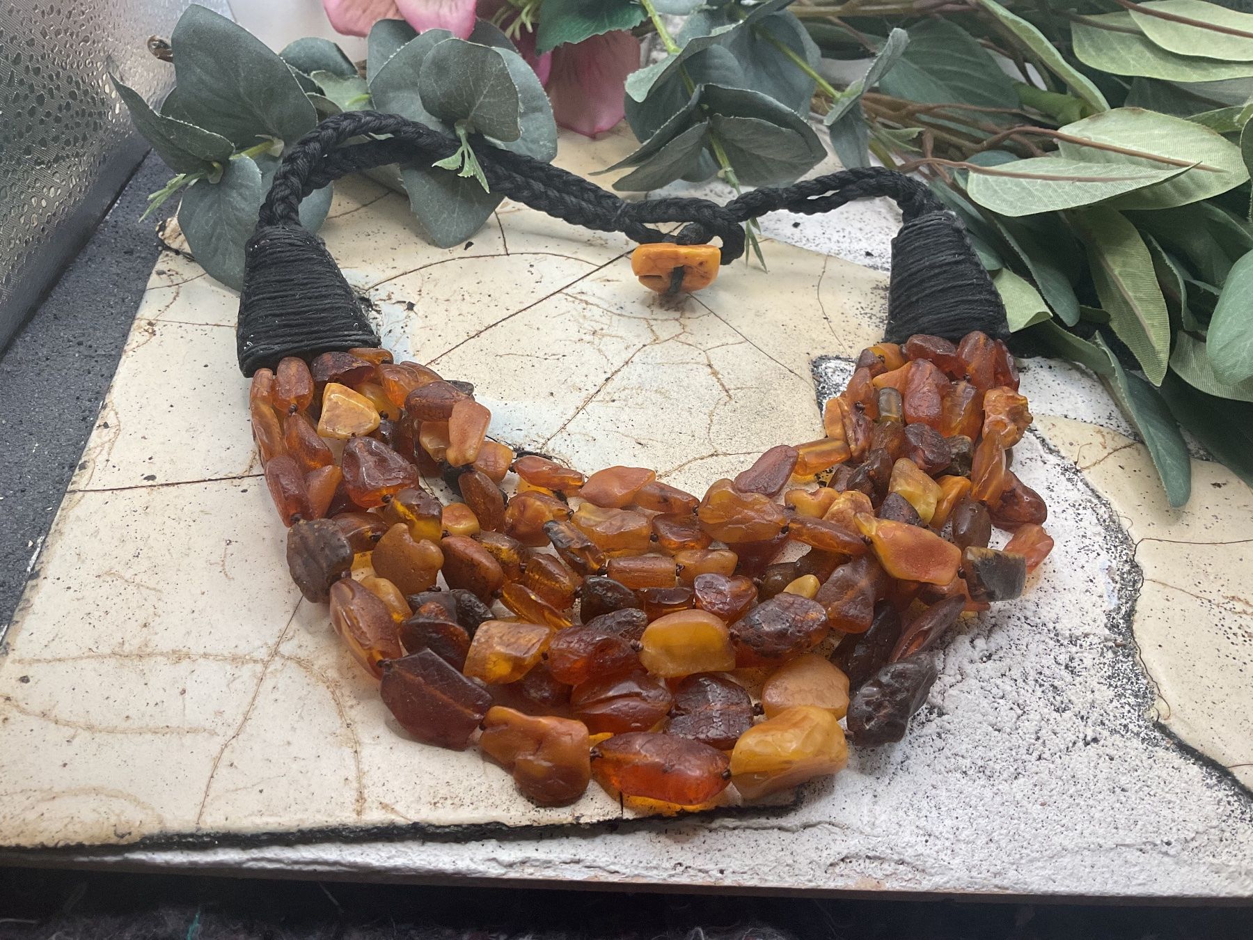 Ketten: Vintage Statement  Bernsteincollier – Gebraucht aus luzern von Alpendorf1