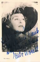 Herta Worell 1908-96 Autogramm signiert Vintage Foto 9x14cm