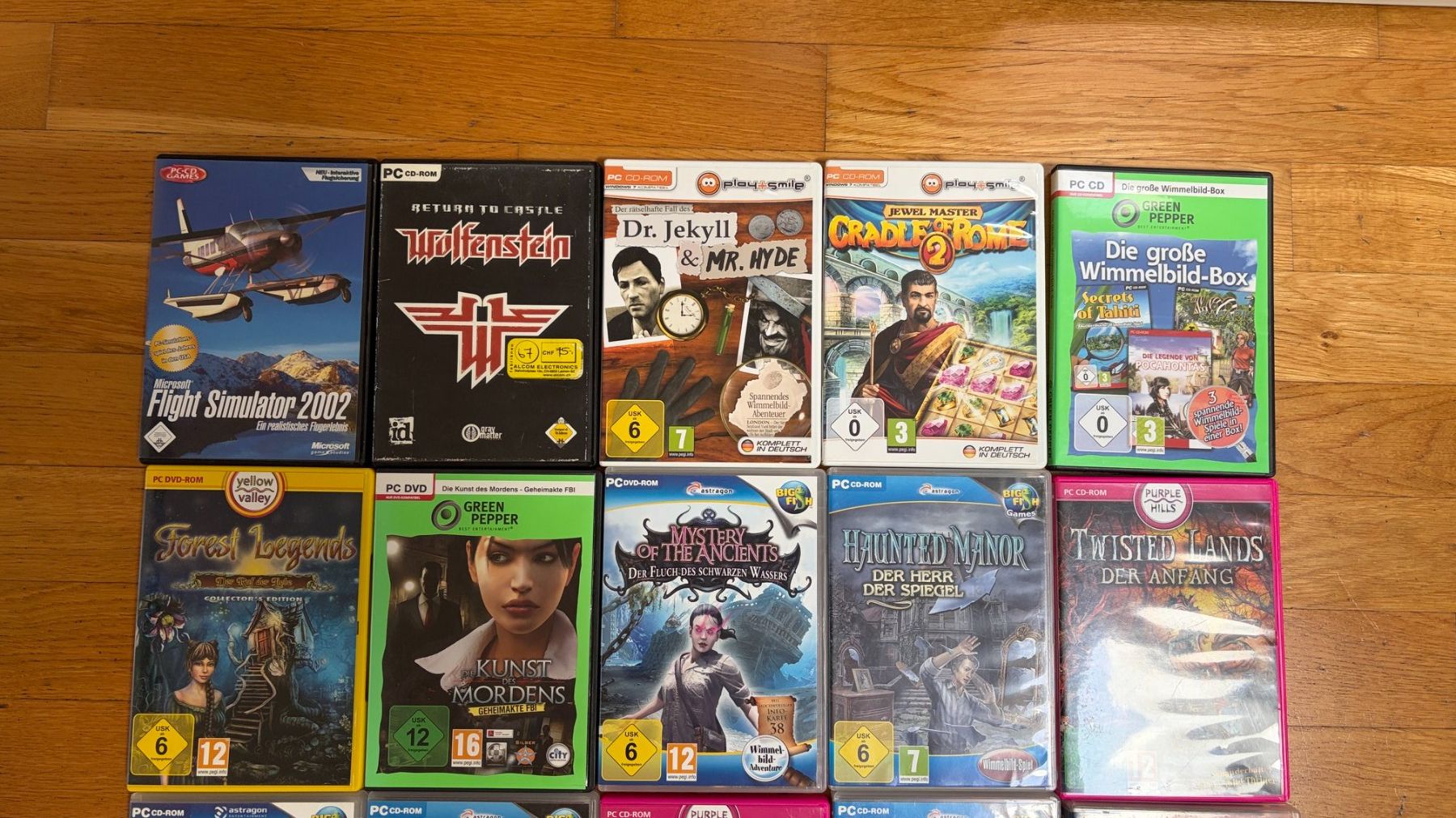 Giochi: 19 PC Spiele Sammlung - Flight Simulator/Castle Wolfenstein – Usato da Zürich venduto da Woodstock1 1