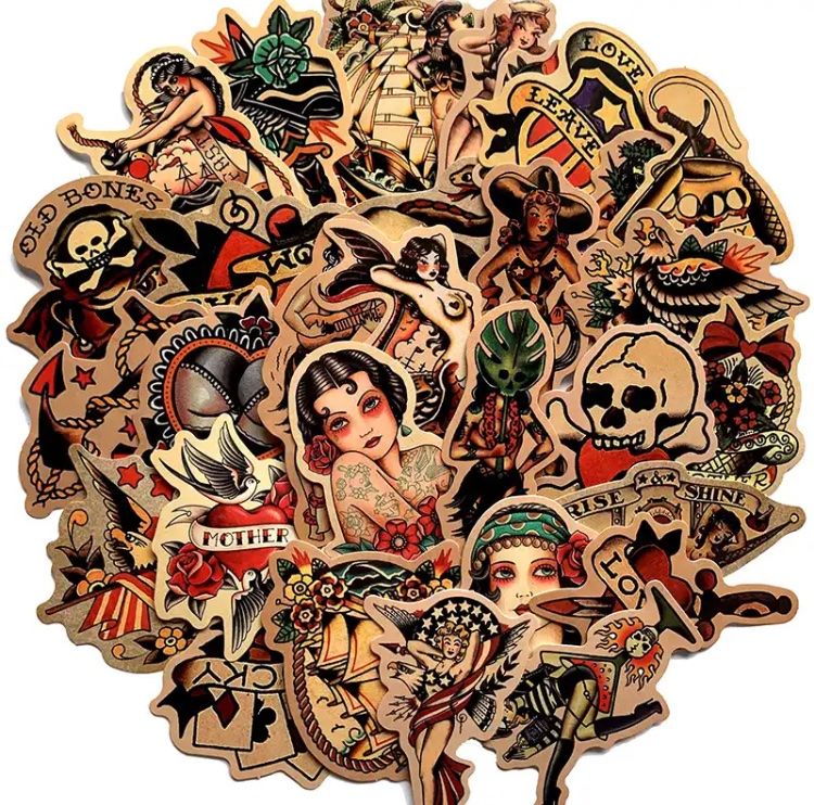 Sticker: 50 Stk. Tattoos Aufkeber – Nuovo e nell'imballaggio originale da Biel/Bienne venduto da Bolagol9 1