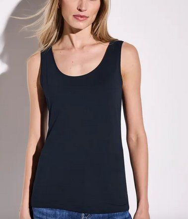 Top: Street One, Basic Top mit Rundhals in navy, Gr. 36, NEU – Nuovo (secondo la descrizione) da Zürich venduto da fbsm