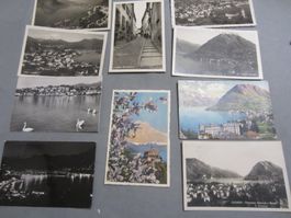 50 verschiedene alte  Ansichtskarten von Lugano  Tessin