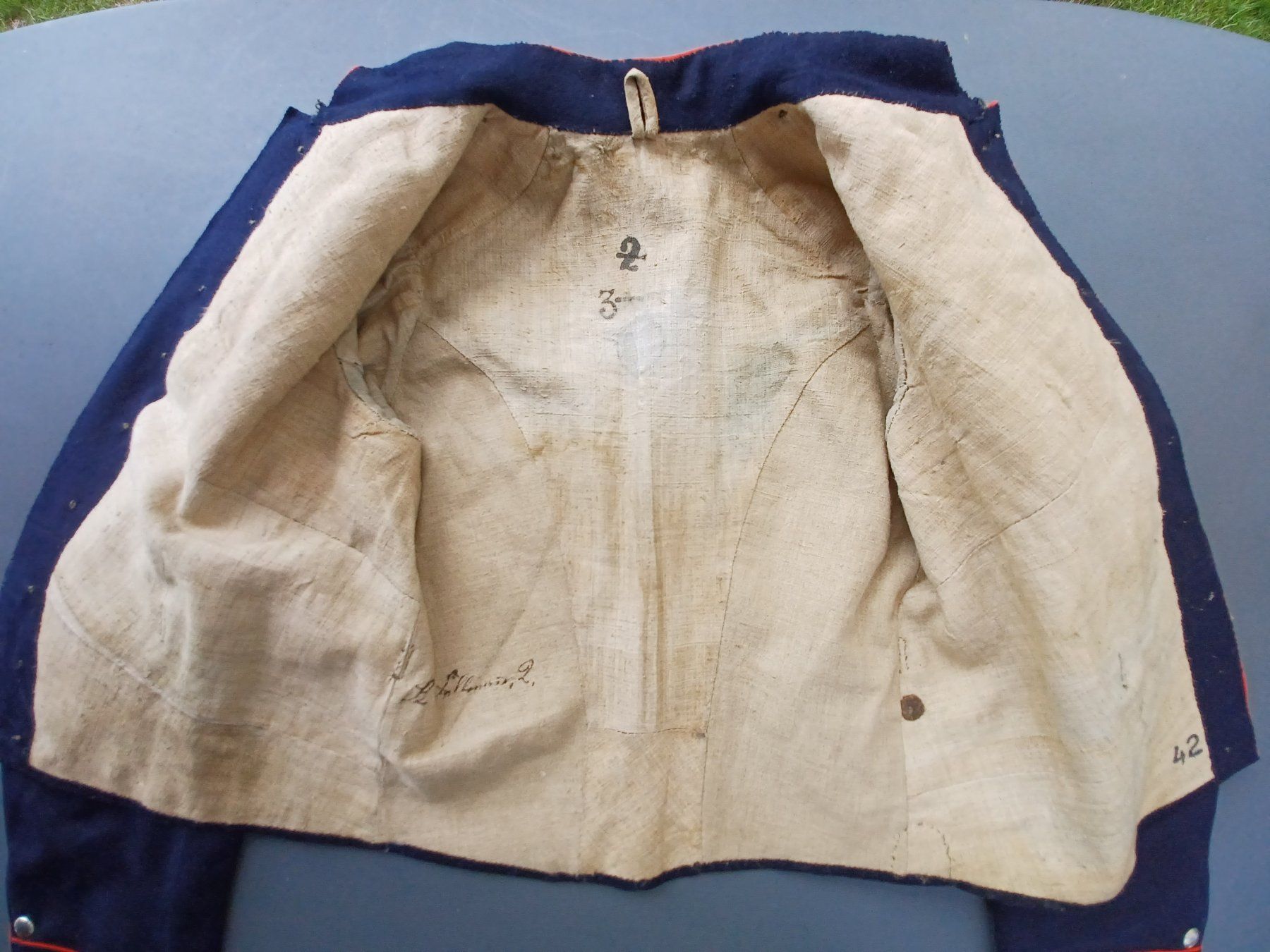 Schweizer Armee Uniformi: 1 Ärmelweste, eidg. Ord. 1852, Infanterie – Usato da Horw venduto da Mikesch108 2
