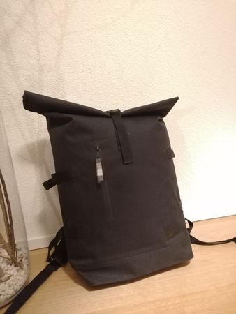 Schwarzer Roll-Top Rucksack GOT BAG. Wie neu