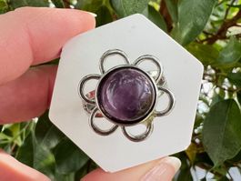 Bague en laiton avec améthyste
