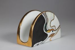 Art Déco Serviettenhalter aus Porzellan signiert Maria Kern