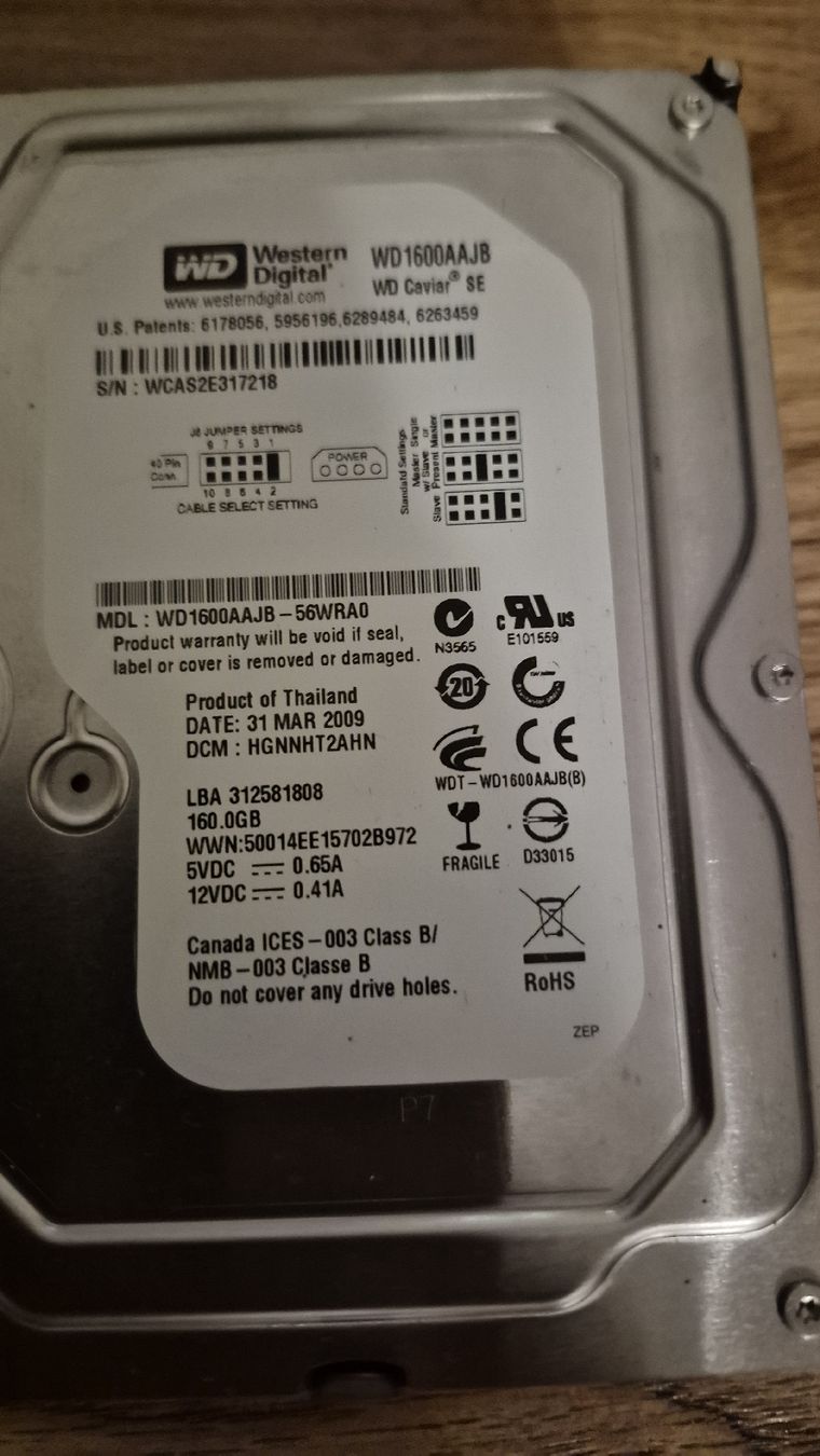 Western Digital Dischi rigidi: 2x 160gb ide hd western digital  – Usato da Léchelles venduto da sim7891 1
