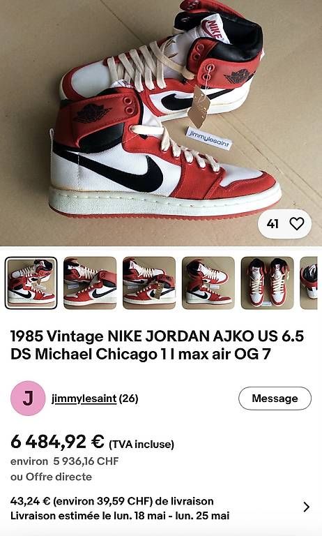 Jordan Scarpe da uomo: Jordan 1 AJKO DE 1985 – Usato da meyrin venduto da Nicotao 4